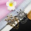 Trend metal shirt, high-end zirconium, brooch, European style