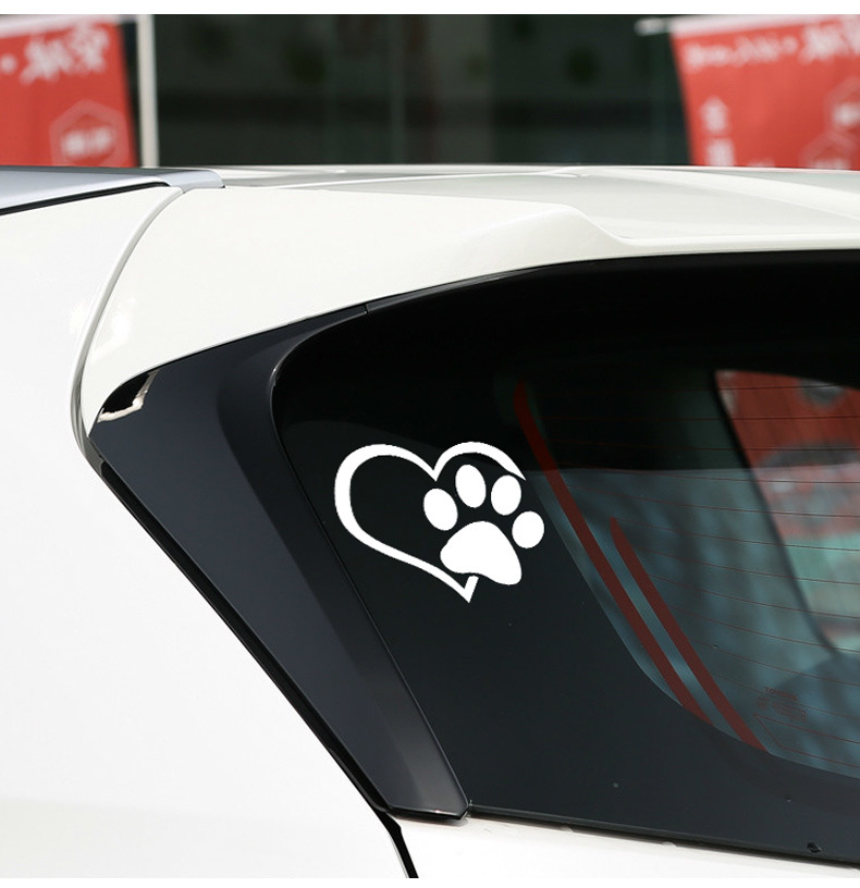 Heart Paw Vinyl Decal Image 3