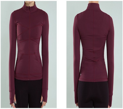 新款韩版秋冬拉链长袖修身户外跑步运动瑜伽服透气速干显瘦外套女