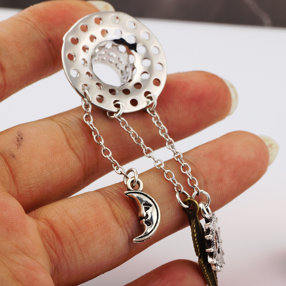 Hollow Copper Sun Moon Ear Expansion Body Piercing Jewelry 18mm detail image 9