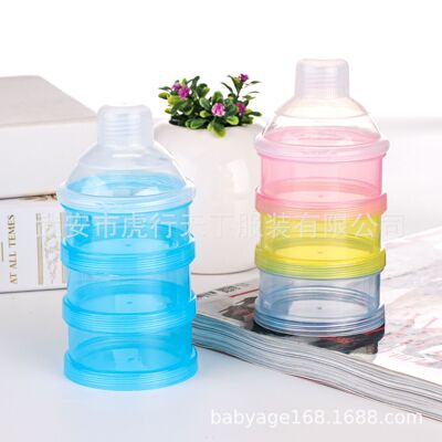 Manufactor Direct selling wholesale Maternity Tricolor transparent baby Milk grid PP Milk Box