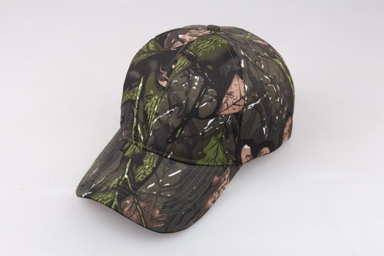 Outdoor Sun Protection Quick Drying Hat With Jungle Leaves Men's And Women's Camouflage Fashionable Baseball Cap_voghion.com