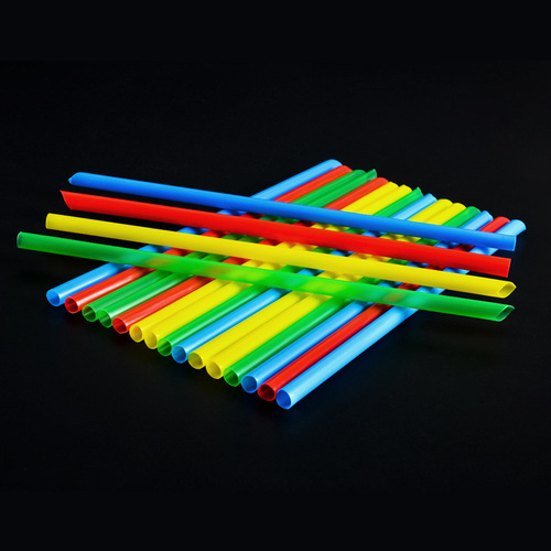 Disposable beverage straws PP color plastic straws juice milk tea thick straws smoothie slender straws wholesale