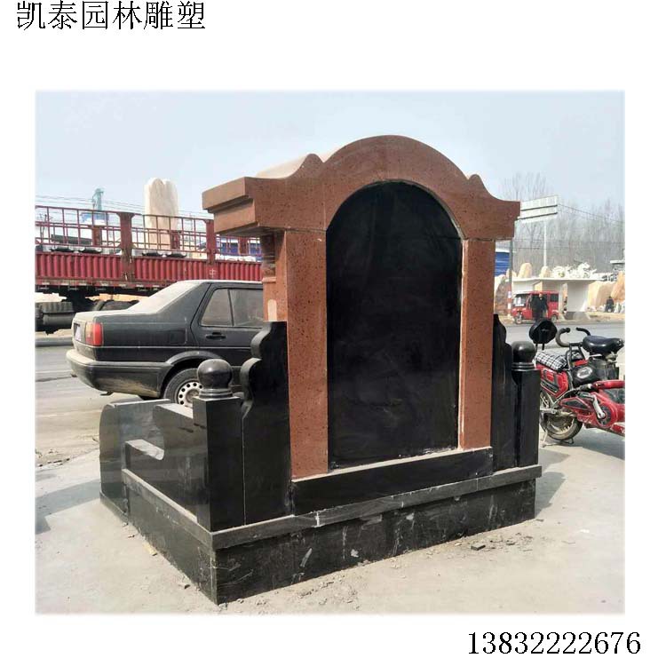 厂家直销石雕大理石墓碑雕塑仿古精品，装饰墓地的石材摆件