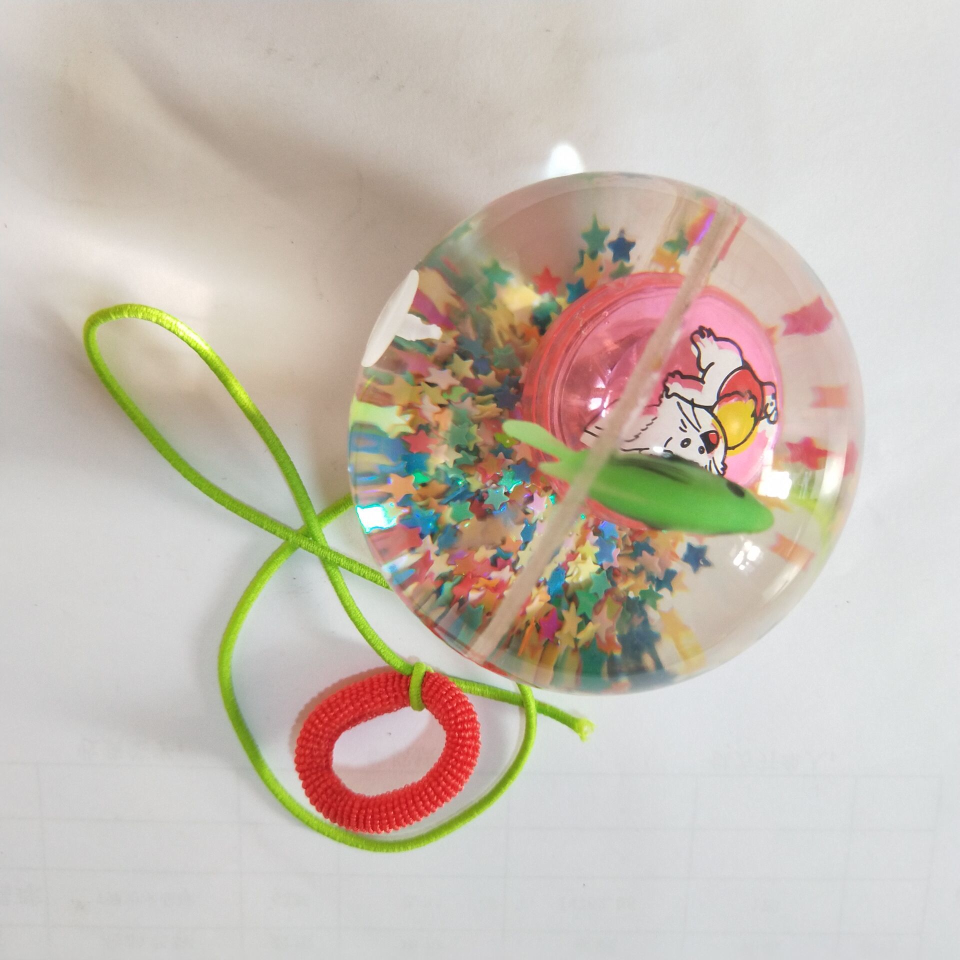 Toys Flash Elastic force Water polo rope 5.5CM Five star slice with fish luminescence crystal ball