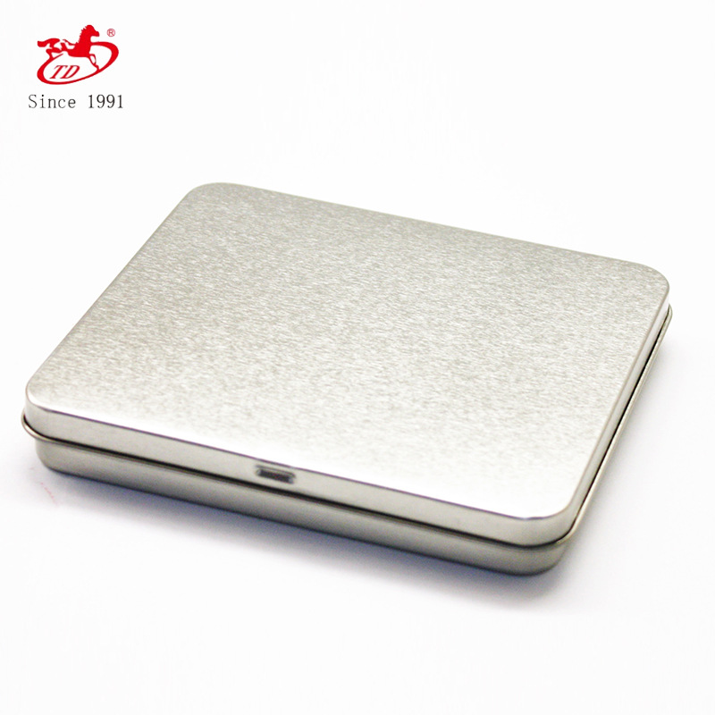 银色长方形马口铁盒化妆收纳盒礼品饰品包装盒方形铁盒子