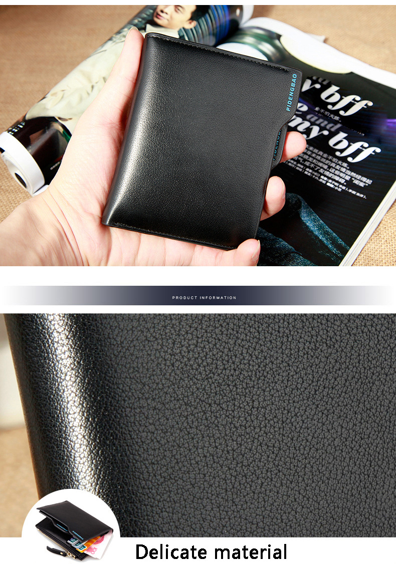 Cross-border Exclusively For Men's Short Wallet Hot Wallet Fashion Wallet Coin Purse One Drop Shipping display picture 5