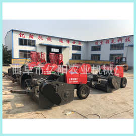 青贮圆草捆打捆机 秸秆捡拾打捆机厂家 南阳秸秆圆草打捆机图片