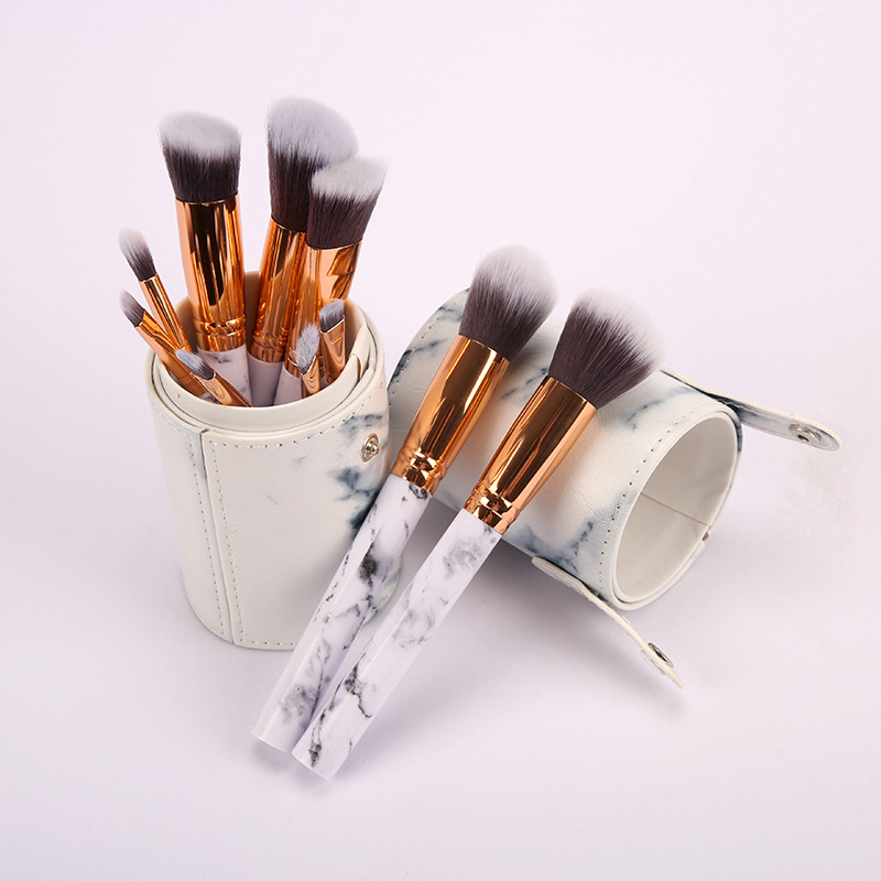 Fashion Artificial Fiber Plastic Handgrip Aluminum Tube Makeup Brushes 1 Set display picture 8