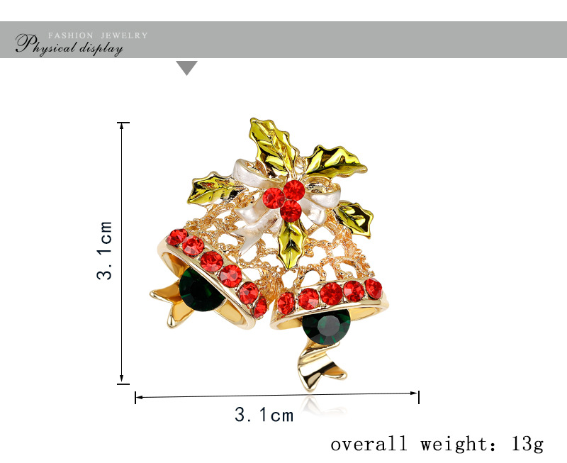 Fashion Christmas Tree Star Heart Shape Alloy Plating Rhinestones Women's Brooches display picture 5