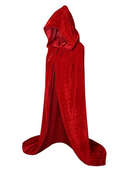 Umhang Cape Halloween Karneval Vampir Kostüm Mit Kapuze Weicher Mantel Unisex - Picture 11 of 17