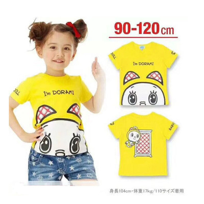 Wholesale trade Boys and girls Cotton short-sleeved Soft printing Two-color