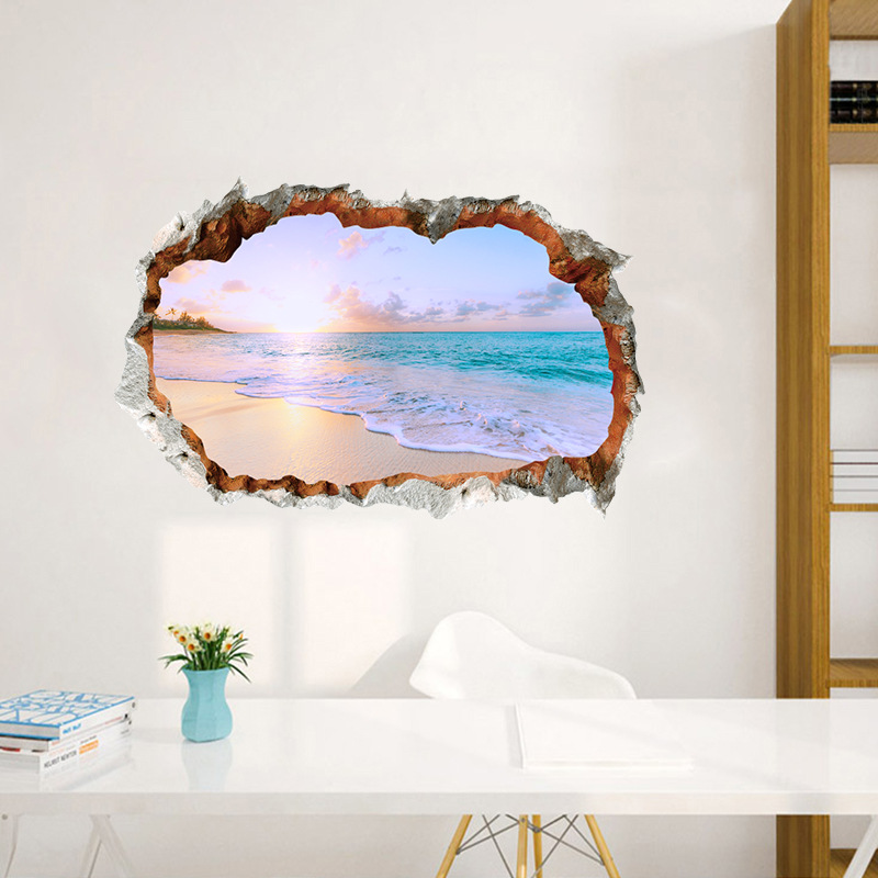 New Simple Hole Landscape Wall Sticker display picture 3