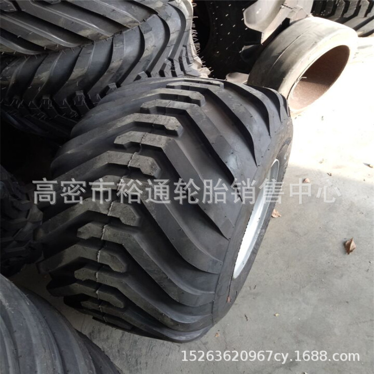 农用拖车运粮车宽基轮胎400/60R15.5 捆草机胎400/600-15.5配钢圈