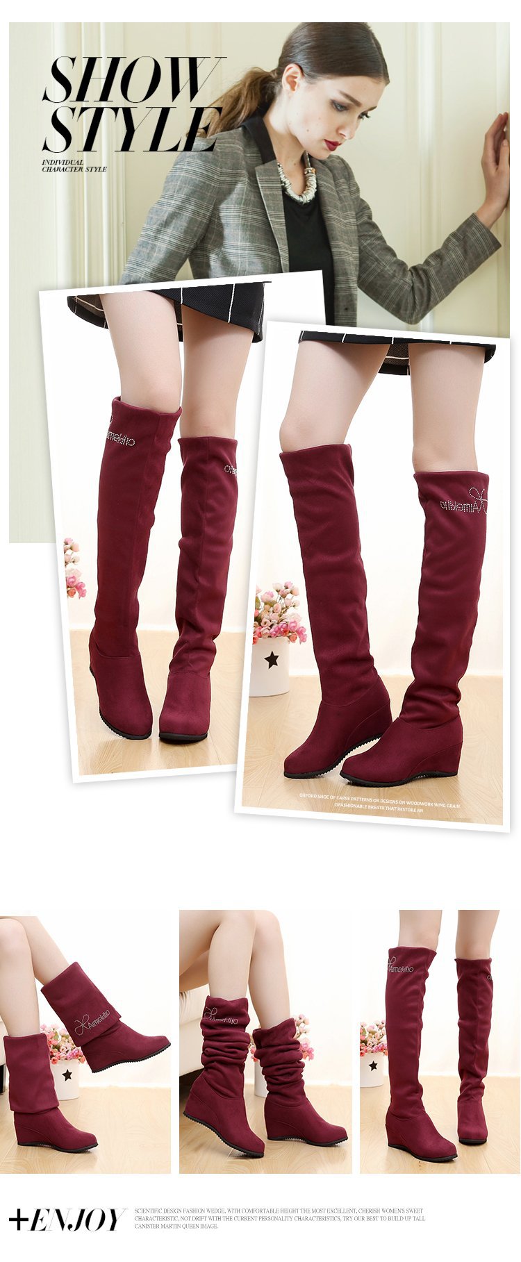 Bottes femme en Daim - Ref 3355238 Image 23