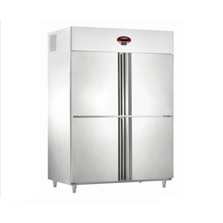 四开门冰柜商用厨房不锈钢冰柜 风冷冰箱餐厅冷冻冰箱冰柜