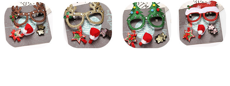 Christmas Glasses Hairpin Decorations Wholesale Nihaojewelry display picture 3