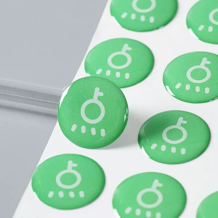 厂家圆形滴胶贴纸定制logo立体广告商标pvc不干胶标签水晶滴塑标