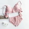 Summer lace wireless bra, thin underwear, set, cotton sports bra