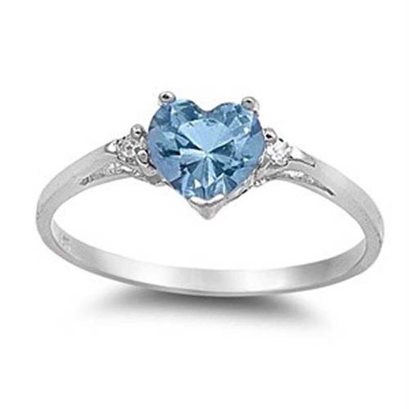 Heart Shape Pattern Women's Gender Cute Heart Shape Copper Plating Inlay Zircon Silver Plated Rings