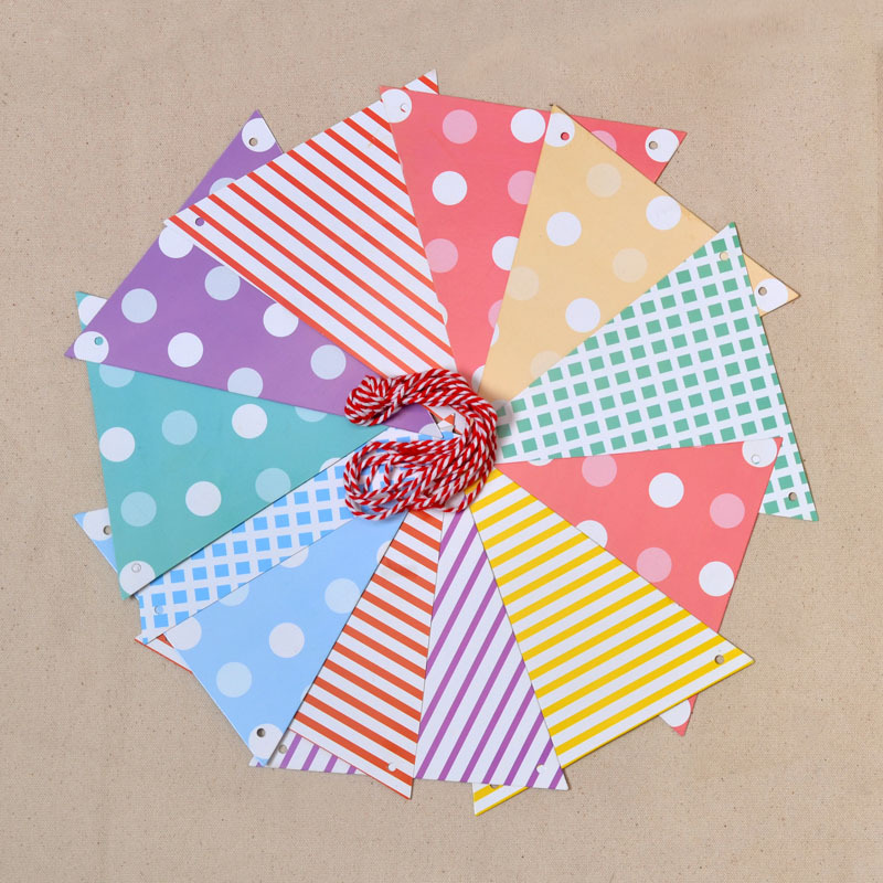 【大圆点】节庆活动现场布置横幅三角旗