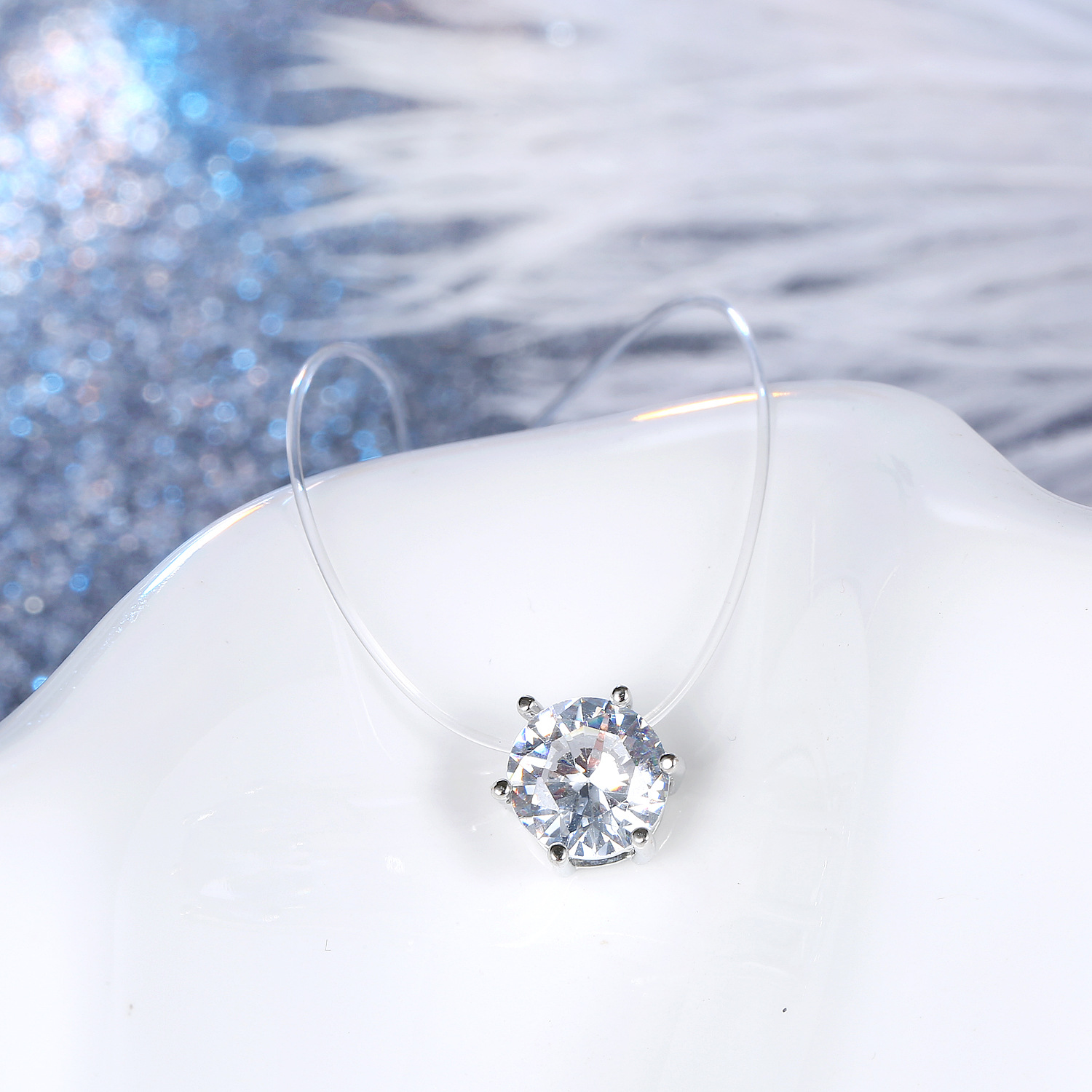 Wedding Occasion Fashion Round Resin Wholesale Pendant Necklaces