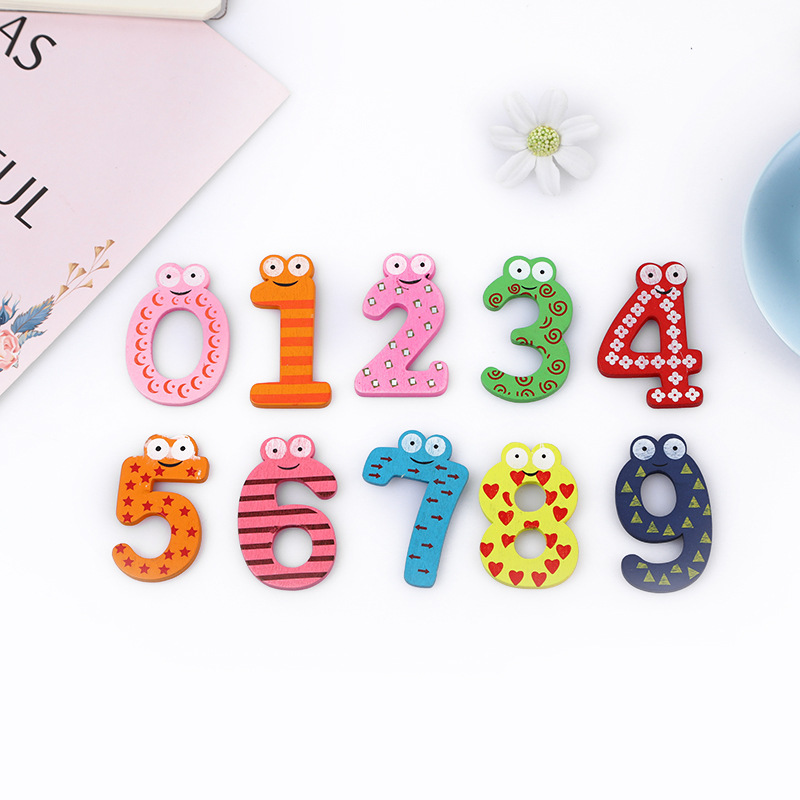 创意文具幼儿可爱木制大号磁性数字贴 冰箱贴木质儿童早教用品|ms