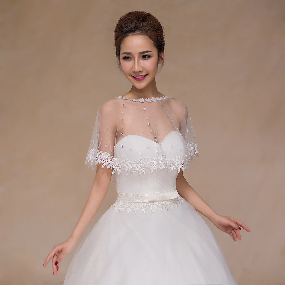 white summer thin cloak for bride
