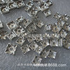 Silver square rhinestone iron diamond ring square buckle silver square rhinestone jewelry drill ritter accessories