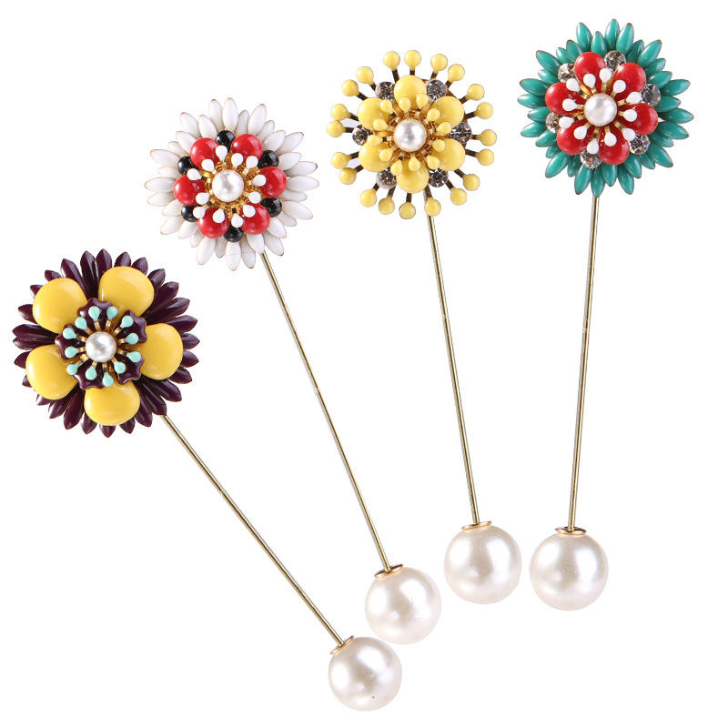 Camellia Rose Brooch For Women, Elegant Korean Style Flower Pin_voghion.com