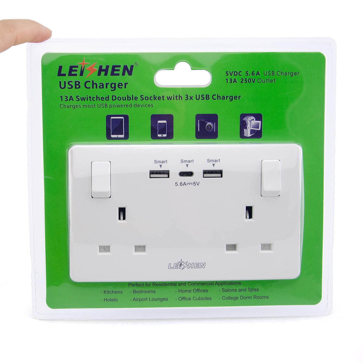 厂家现货供应澳式标准三孔墙壁插