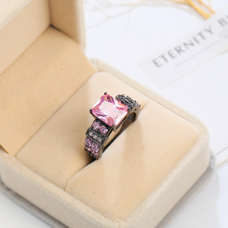 supply of popular jewelry copper inlaid zircon jewelry popular punk style men and women's colorful gold plated rings_ipsvogv.com