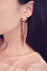 Fashionable long trend metal glossy earrings, European style