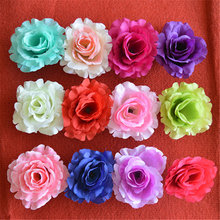 仿真绢布玫瑰花头 婚庆布置拍摄道具仿真花头玫瑰花大丽花花头