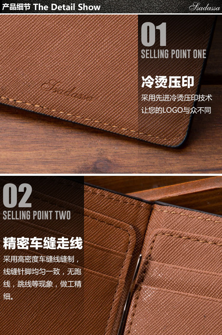 120g Weight Synthetic Leather Lining Material Business Occasion Pu Leather Material Solid Color Pattern Men'S Gender Square Shape Grey, Blue, Black Color New Men's Us Dollar Bag Multi-card Wallet Beauty Wallet Wholesale Nihaojewelry 6