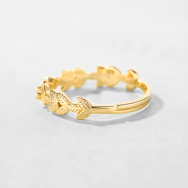 Transparent one size adjustable ring, silver 925 sample, Japanese and Korean, light luxury style