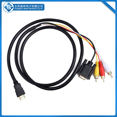 TS-975C HDMI turn VGA + AV Conversion line Lotus line video Audio link