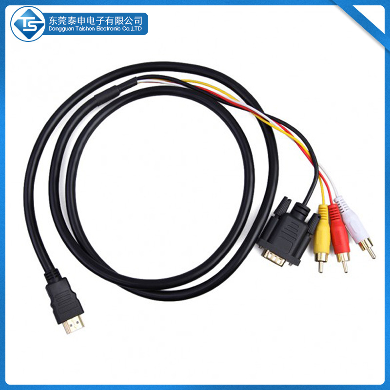 TS-975C HDMI turn VGA + AV Conversion line Lotus line video Audio link