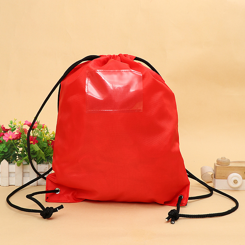 供应直销涤纶布防水抽绳束口袋 户外健身旅游休闲双肩背包 批发
