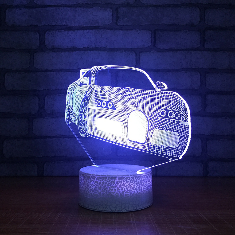 亚马逊爆款 爆裂纹3D灯小夜灯台灯