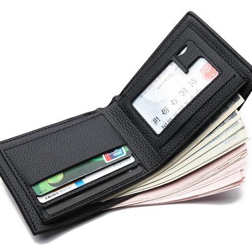 Wallet Men Short Men's Money Clip Youth Horizontal Leather Business Men's Bag Student