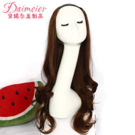 化纤假发头套假发女长卷发U型半头套假发片无痕隐形补发一件代发