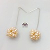 Earrings from pearl, accessory handmade