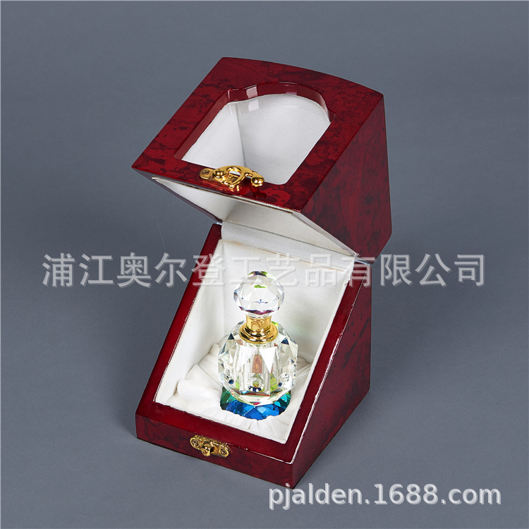 zakka essential oil wooden box, transparent glass wooden box, display wooden box processing and customization, baked paint square packaging box customization detail image 1