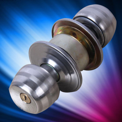 不锈钢球形锁舌卫生间塑钢门锁室内木门房门锁活动板房门锁具批发