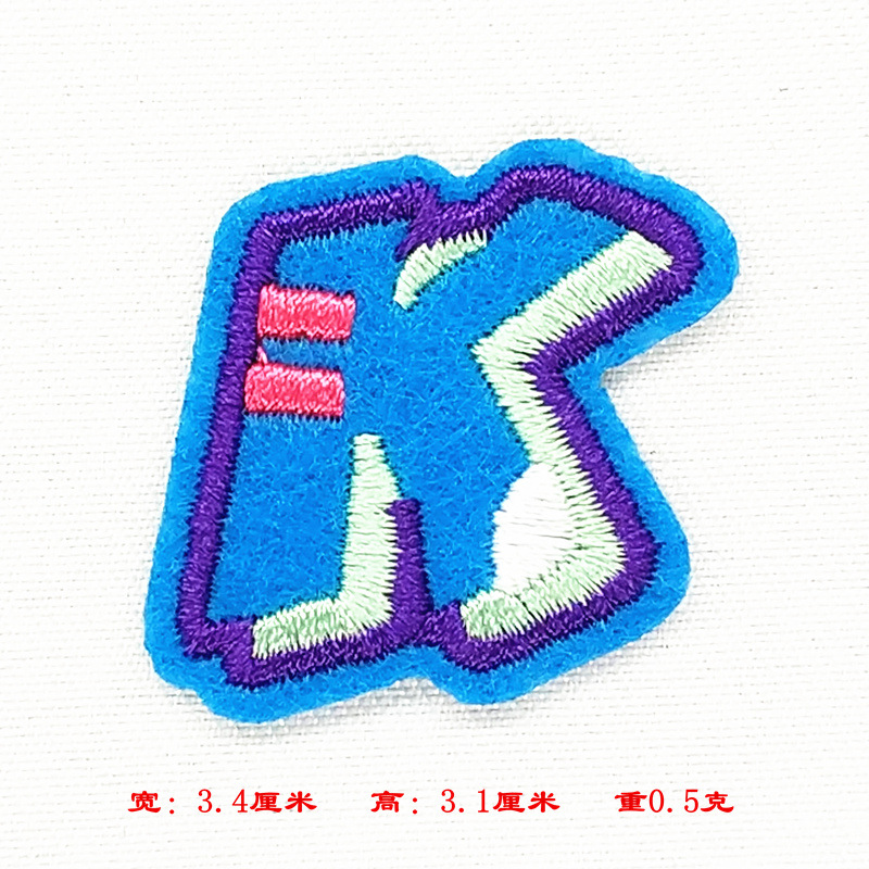 Nuevo color 26 letras pegatinas de tela pegatinas de bordado jeans rasgados parche decorativo pegatinas A- Z Inglés pegatinas