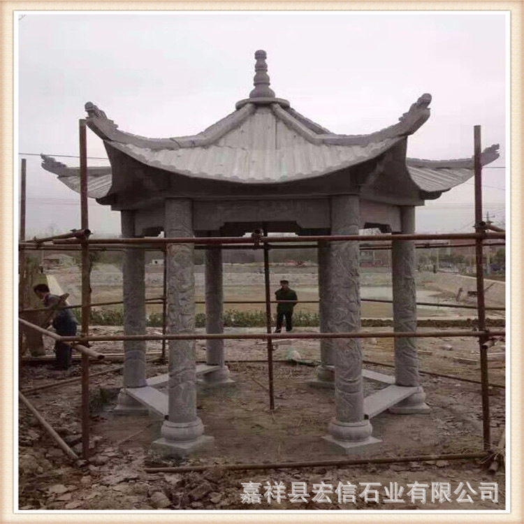 石雕凉亭