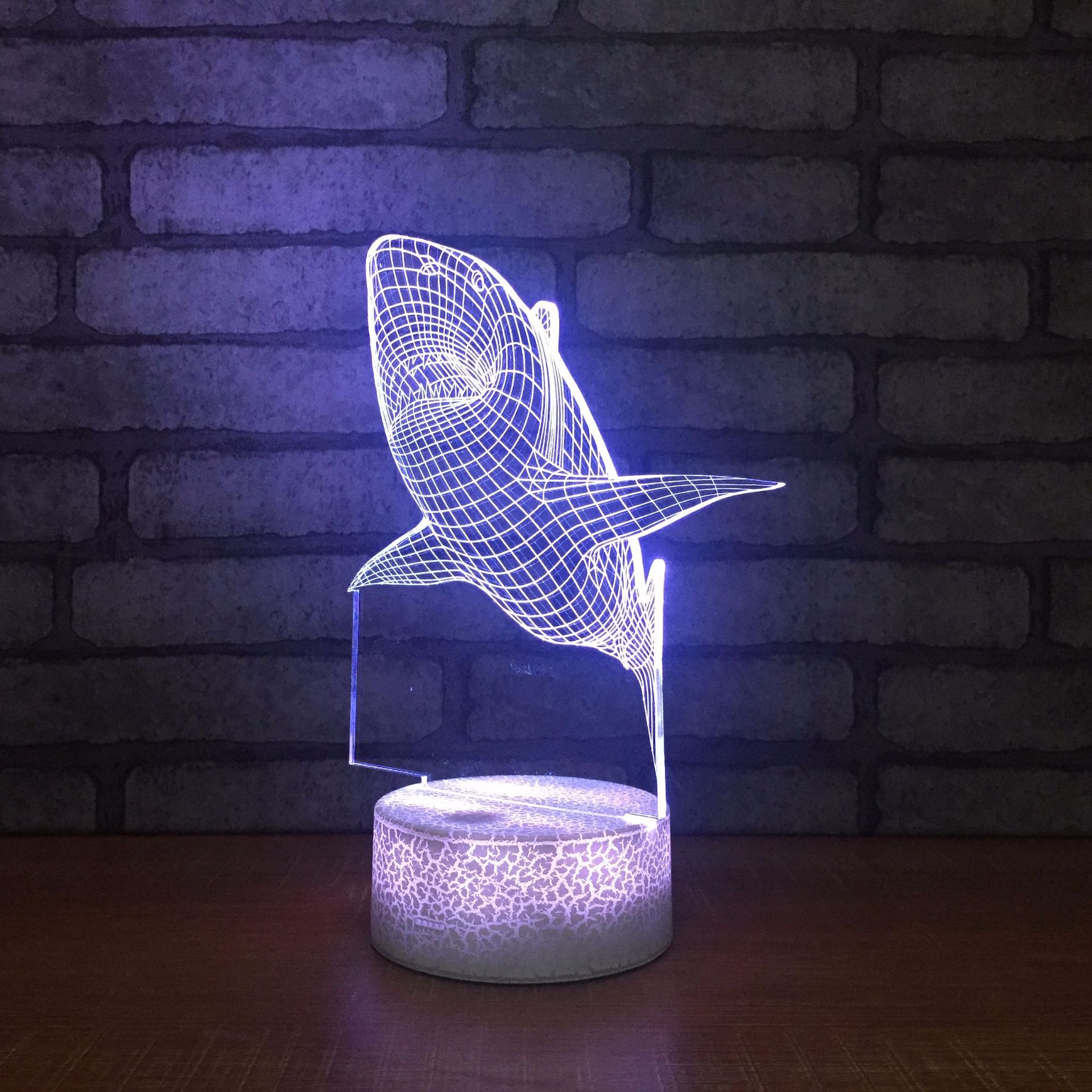 爆裂纹3D灯小夜灯台灯