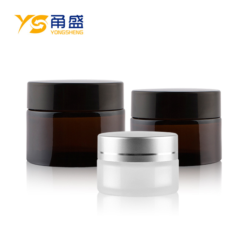 5g 10g 20g 30g 50g 玻璃膏霜盒 茶色磨砂 化妆品玻璃瓶 面霜瓶