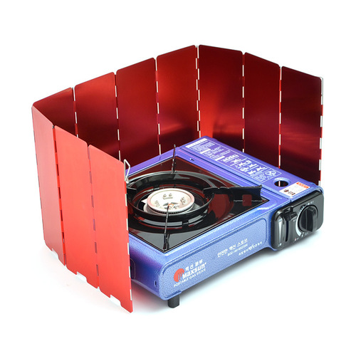 Outdoor stove windshield 8 pieces/10 pieces aluminum oxidized windproof board foldable with storage